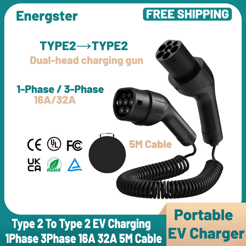 Tip 2'den Tip 2'ye Taşınabilir - Ev Charger Type 2 22Kw 32A 3 Phase incelemesi ve fiyatı